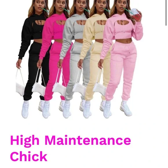 Stylish Women's Hoodie and Jogger Set - Picture 3 of 3